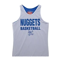 Mitchell  Ness White Denver Nuggets Hardwood Classics Reversible Mesh Practice Jersey