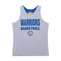 Mitchell  Ness White Golden State Warriors Hardwood Classics Reversible Mesh Practice Jersey