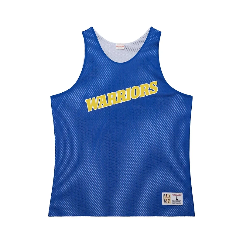 Mitchell Ness White Golden State Warriors Hardwood Classics Reversible Mesh Practice Jersey