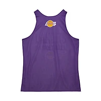 Mitchell  Ness White Los Angeles Lakers Hardwood Classics Reversible Mesh Practice Jersey