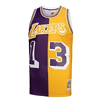 Mitchell  Ness Wilt Chamberlain /Gold Los Angeles Lakers Hardwood Classics 1971/72 Split Swingman Jersey