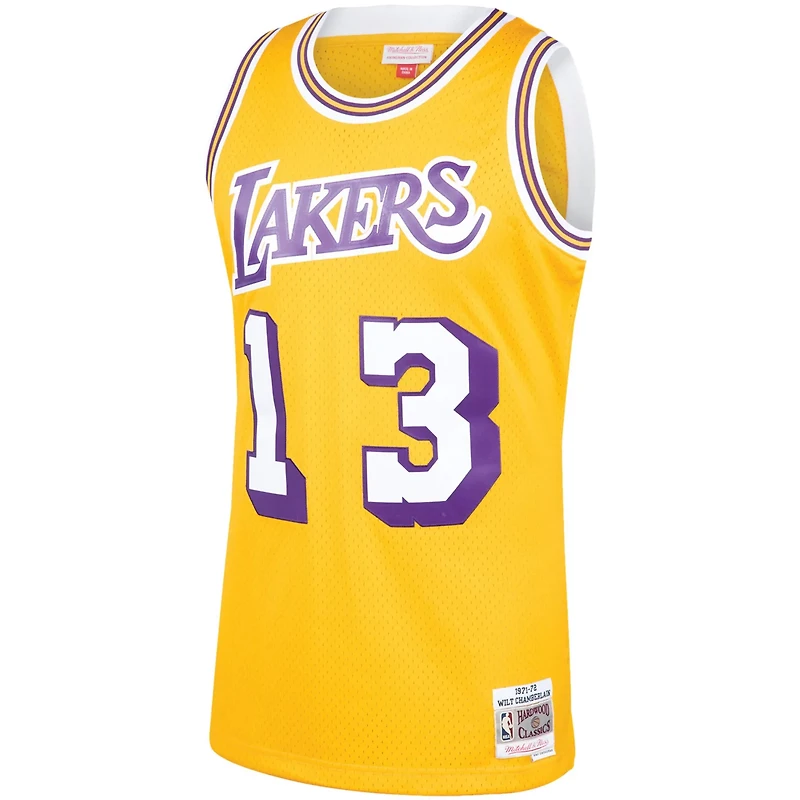 Mitchell  Ness Wilt Chamberlain Los Angeles Lakers 1971/72 Hardwood Classics Swingman Jersey