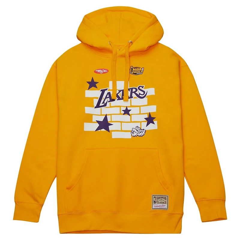 Mitchell  Ness x Tats Cru Los Angeles Lakers Hardwood Classics Brick Pullover Hoodie