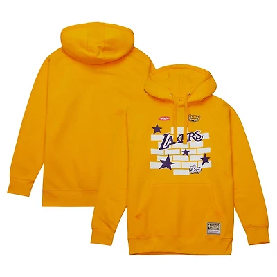 Mitchell  Ness x Tats Cru Los Angeles Lakers Hardwood Classics Brick Pullover Hoodie