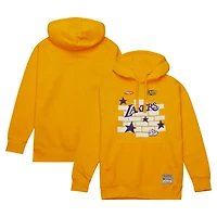 Mitchell  Ness x Tats Cru Los Angeles Lakers Hardwood Classics Brick Pullover Hoodie