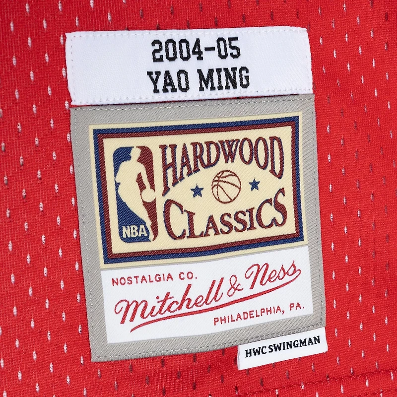 Mitchell  Ness Yao Ming /Red Houston Rockets Hardwood Classics 2004/05 Split Swingman Jersey