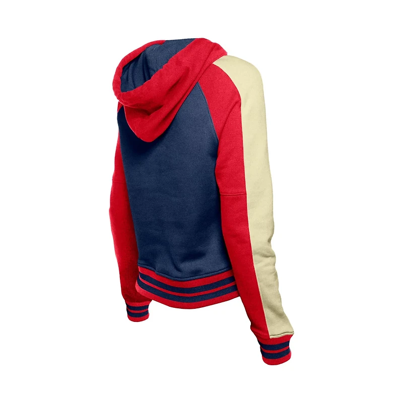 New Era Atlanta Braves Cooperstown Collection Cropped Raglan Pullover Hoodie