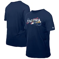 New Era Atlanta Braves Dominican Republic Flag Logo T-Shirt