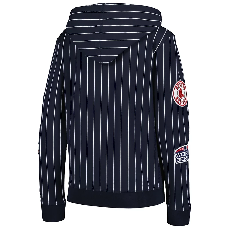 New Era Boston Red Sox Pinstripe Tri-Blend Full-Zip Jacket