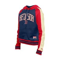 New Era Boston Red Sox Throwback Cropped Raglan Pullover Hoodie