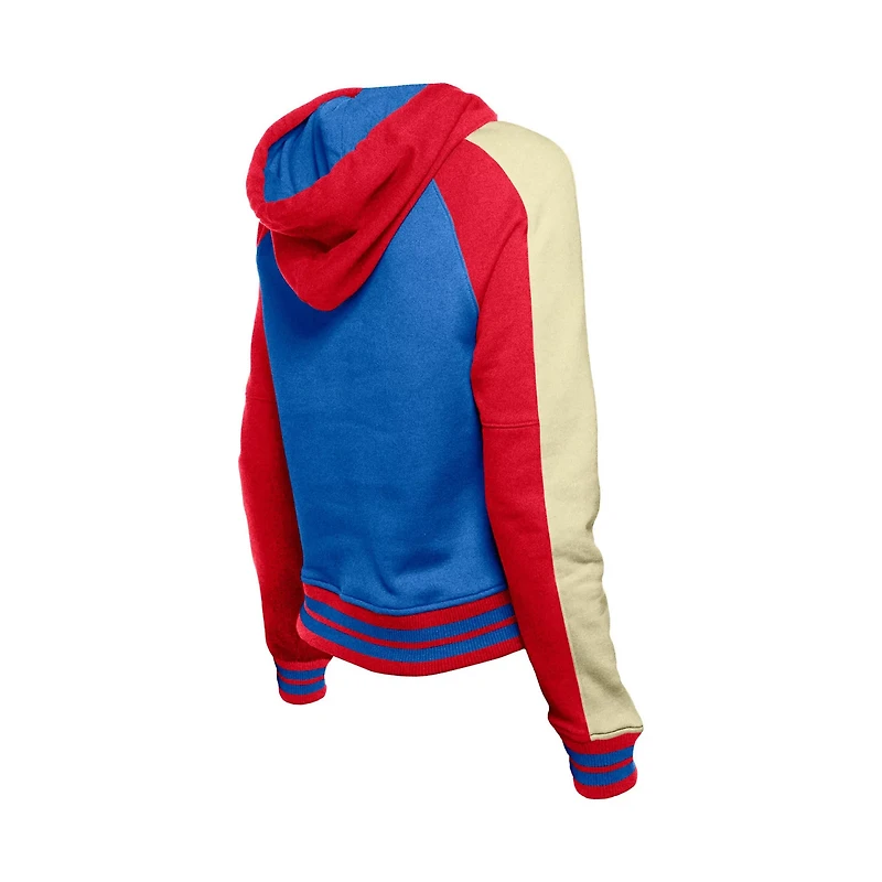 New Era Chicago Cubs Cooperstown Collection Cropped Raglan Pullover Hoodie