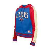 New Era Chicago Cubs Cooperstown Collection Cropped Raglan Pullover Hoodie
