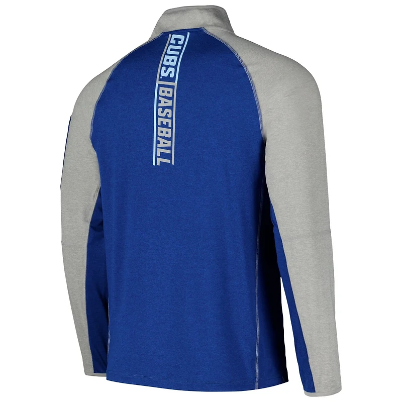 New Era Chicago Cubs Father's Day Raglan Quarter-Zip Top