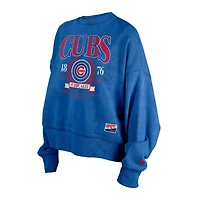 New Era Chicago Cubs Throwback Boxy Enzyme Wash Fleece Crewneck Pullover