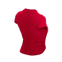 New Era Dark Miami Heat Leisure Collection Baby Doll Cropped T-Shirt