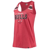 New Era Heathered Chicago Bulls Scoop-Neck Racerback Tank Top