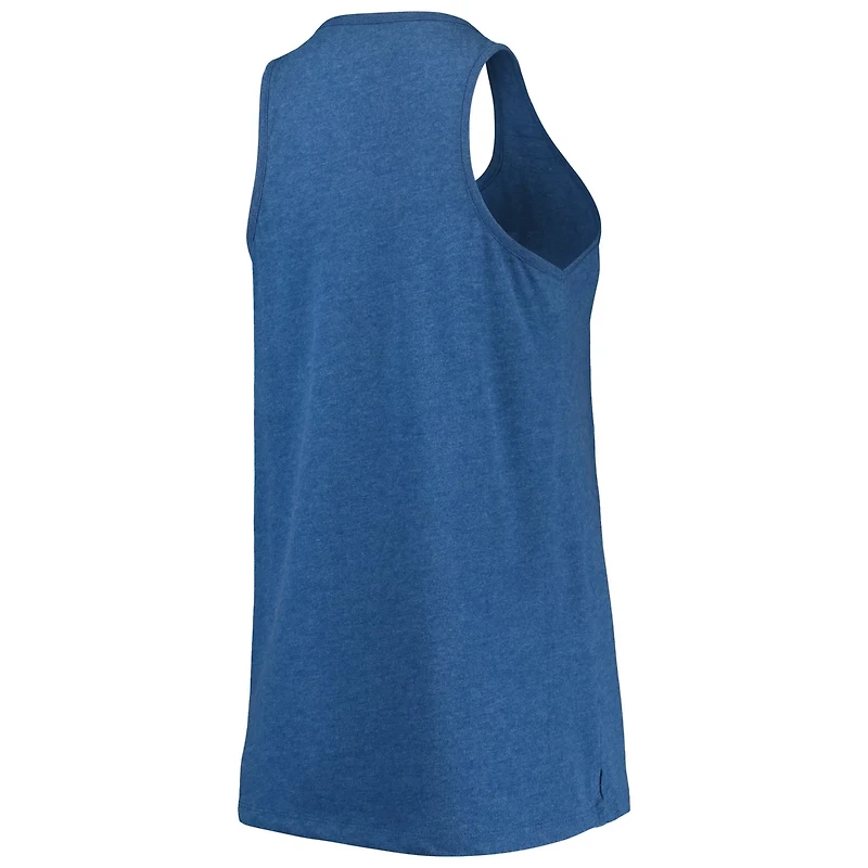 New Era Heathered Philadelphia 76ers Scoop-Neck Racerback Tank Top