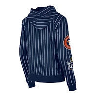 New Era Houston Astros Pinstripe Tri-Blend Full-Zip Hoodie Jacket