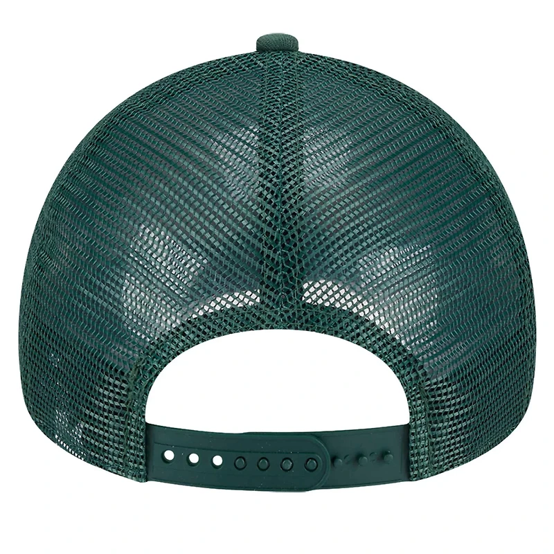 New Era Hunter Cream Milwaukee Bucks Tip Off A-Frame Trucker 9FORTY Adjustable Hat