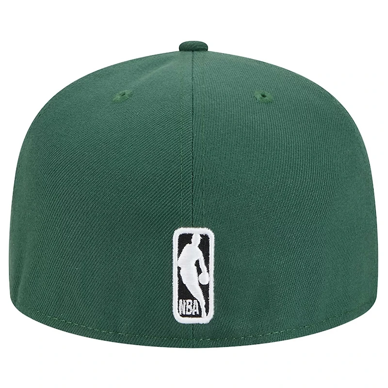 New Era Hunter Milwaukee Bucks Sport Night Script Sided 59FIFTY Fitted Hat