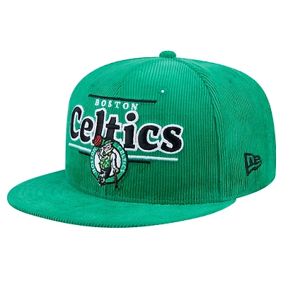 New Era Kelly Boston Celtics Throwback Display Corduroy 9FIFTY Snapback Hat