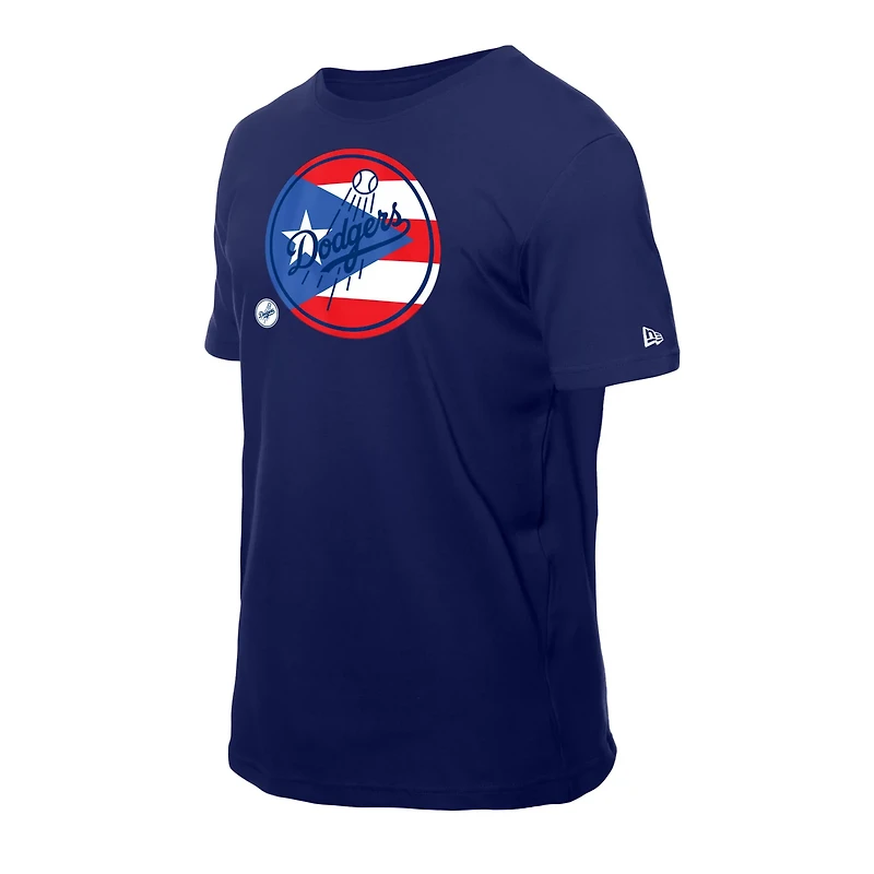 New Era Los Angeles Dodgers Puerto Rican Flag Logo T-Shirt