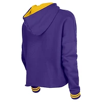 New Era Los Angeles Lakers Boxy Raw Edge Pullover Hoodie