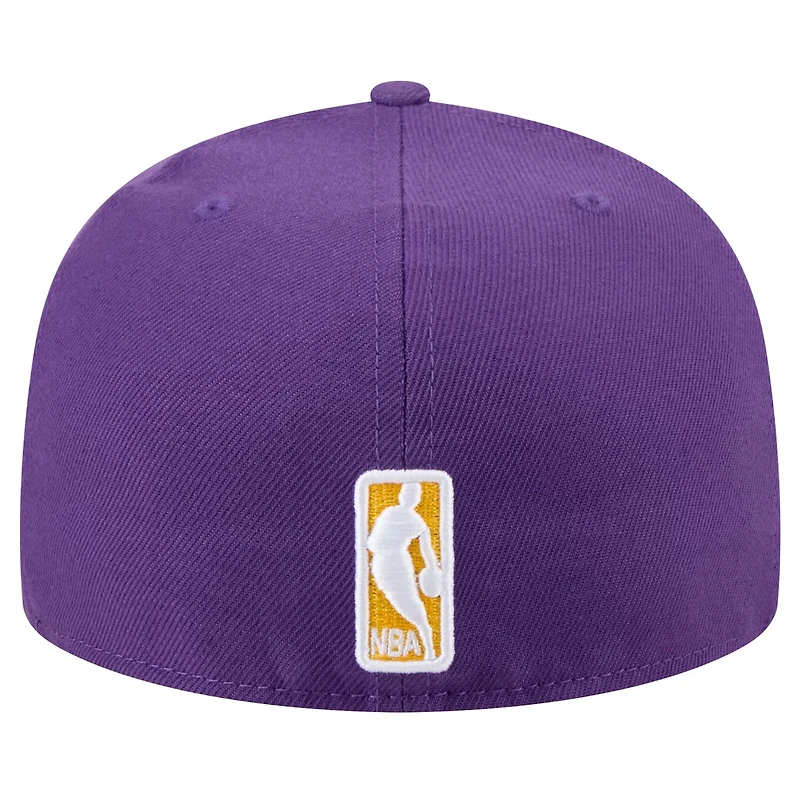New Era Los Angeles Lakers Throwback Pennant 59FIFTY Fitted Hat