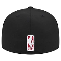 New Era Miami Heat Sport Night Script Sided 59FIFTY Fitted Hat