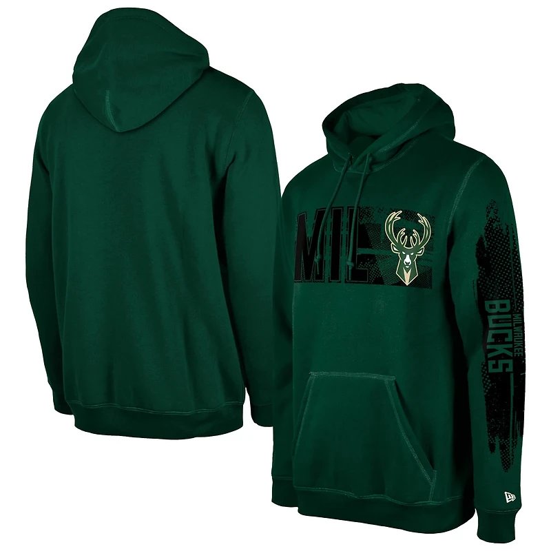 New Era Milwaukee Bucks Hunter Tip-Off Collection Pullover Hoodie