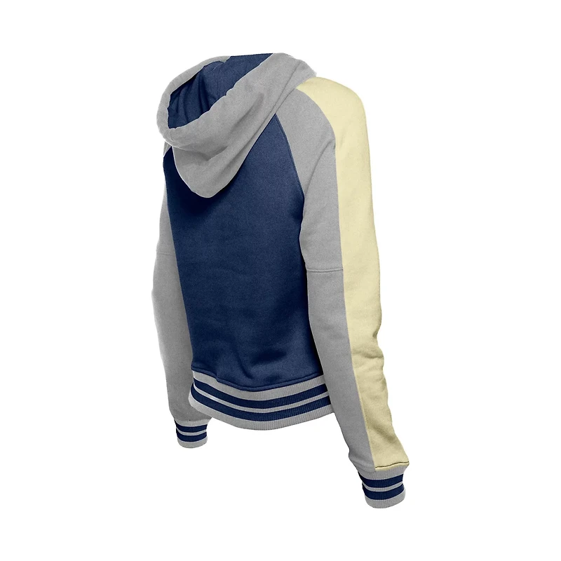 New Era York Yankees Throwback Cropped Raglan Pullover Hoodie