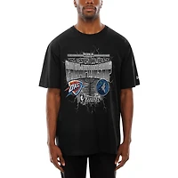 New Era Oklahoma City Thunder vs Minnesota Timberwolves 2025 Western Conference Finals Matchup Distressed Graphic T-Shirt