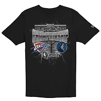 New Era Oklahoma City Thunder vs Minnesota Timberwolves 2025 Western Conference Finals Matchup Distressed Graphic T-Shirt