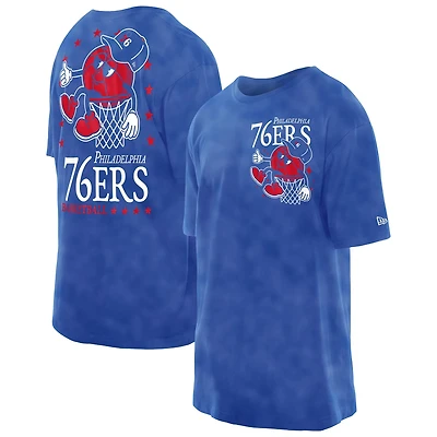 New Era Philadelphia 76ers Old School Sport Enzyme Wash Oversized T-Shirt