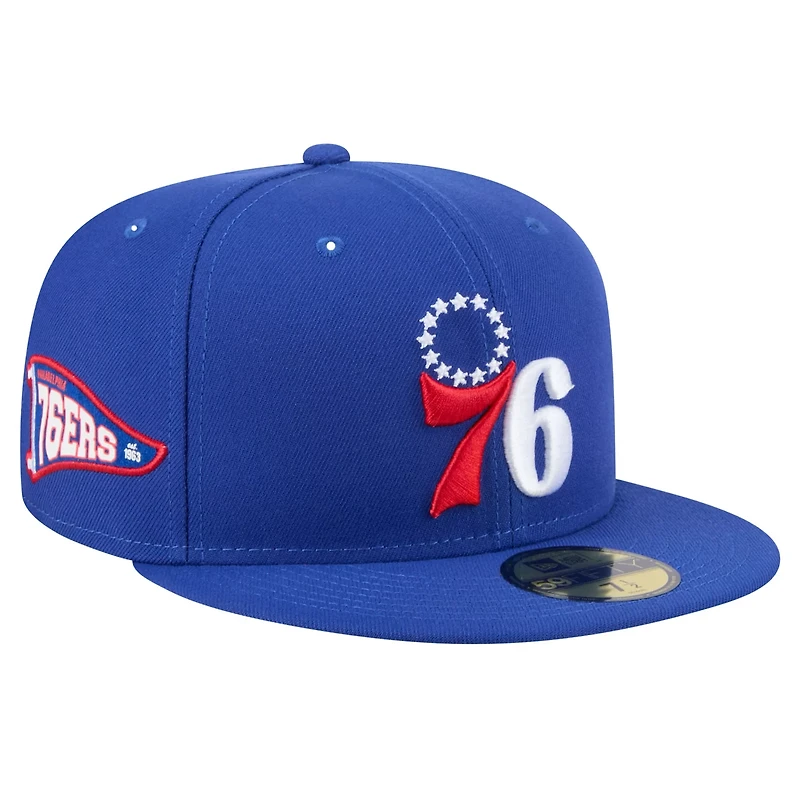 New Era Philadelphia 76ers Throwback Pennant 59FIFTY Fitted Hat