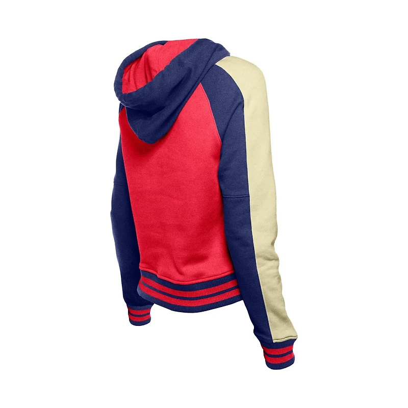 New Era Philadelphia Phillies Throwback Cropped Raglan Pullover Hoodie