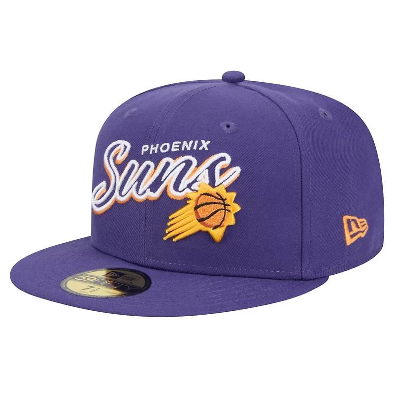 New Era Phoenix Suns Sport Night Script Sided 59FIFTY Fitted Hat
