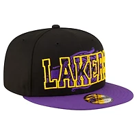 New Era Purple Los Angeles Lakers Sport Night Splatter 2-Tone 9FIFTY Snapback Hat