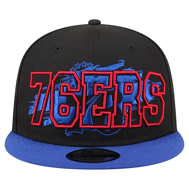 New Era Royal Philadelphia 76ers Sport Night Splatter 2-Tone 9FIFTY Snapback Hat