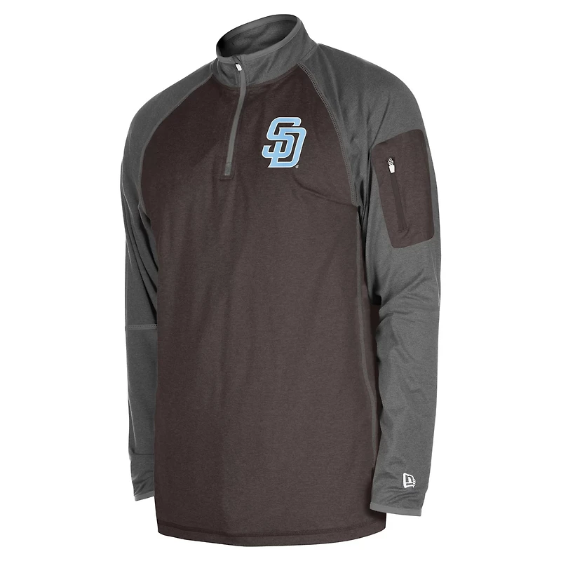 New Era San Diego Padres Father's Day Raglan Quarter-Zip Top