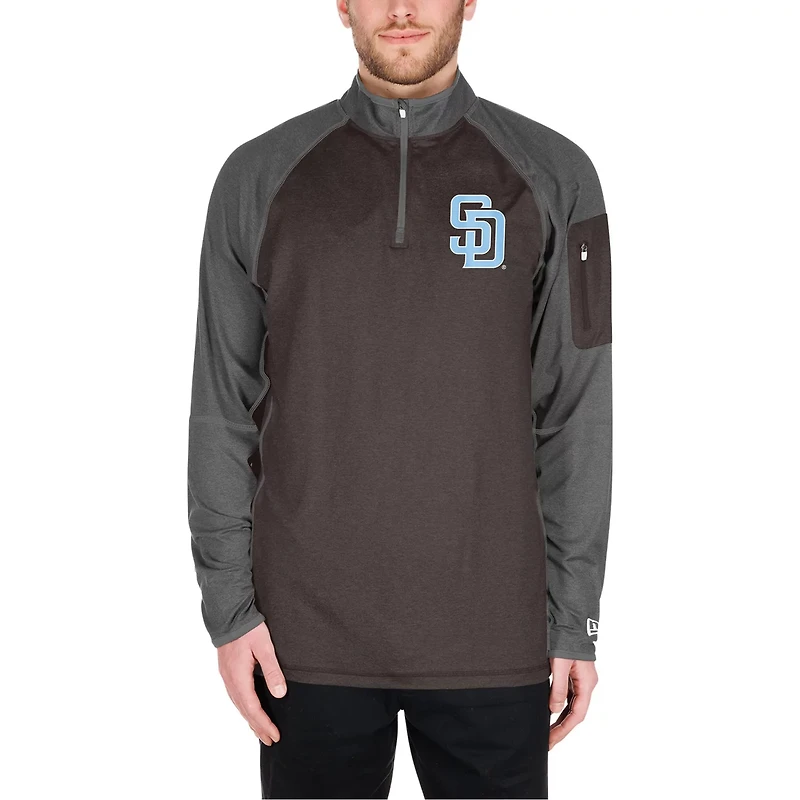 New Era San Diego Padres Father's Day Raglan Quarter-Zip Top