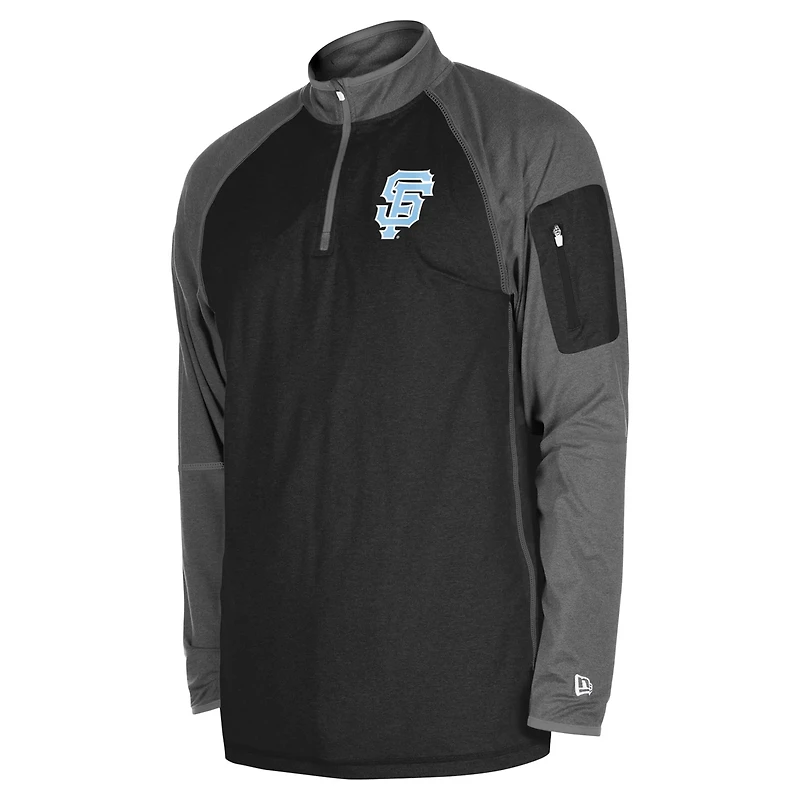 New Era San Francisco Giants Father's Day Raglan Quarter-Zip Top