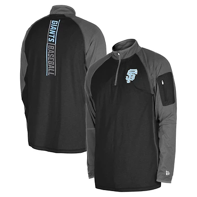 New Era San Francisco Giants Father's Day Raglan Quarter-Zip Top