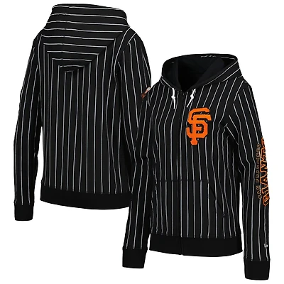 New Era San Francisco Giants Pinstripe Tri-Blend Full-Zip Jacket
