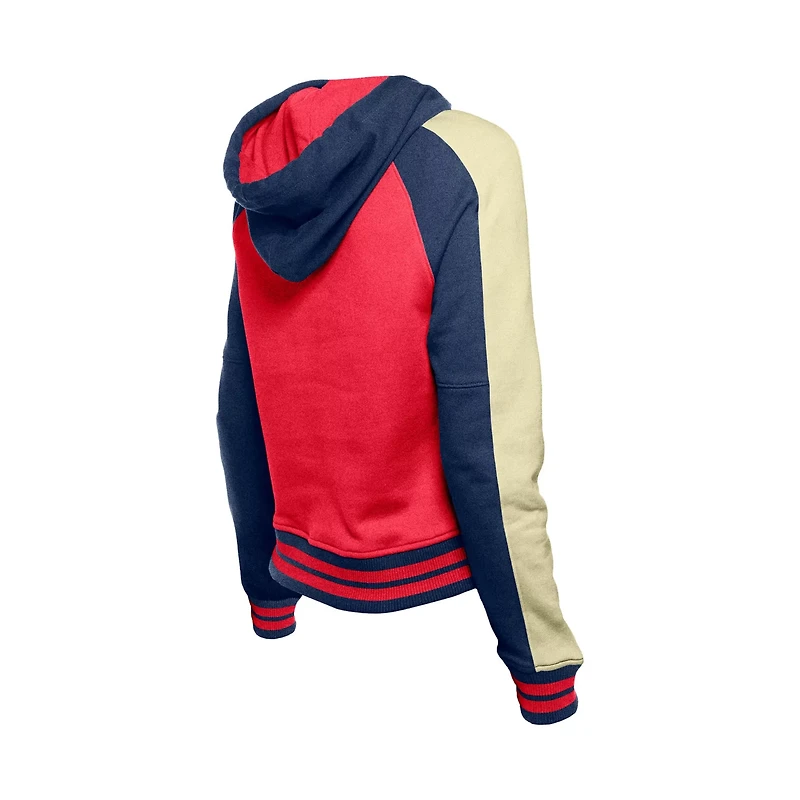 New Era St Louis Cardinals Cooperstown Collection Cropped Raglan Pullover Hoodie