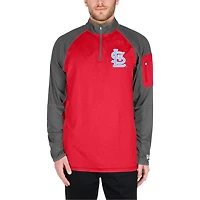 New Era St Louis Cardinals Father's Day Raglan Quarter-Zip Top