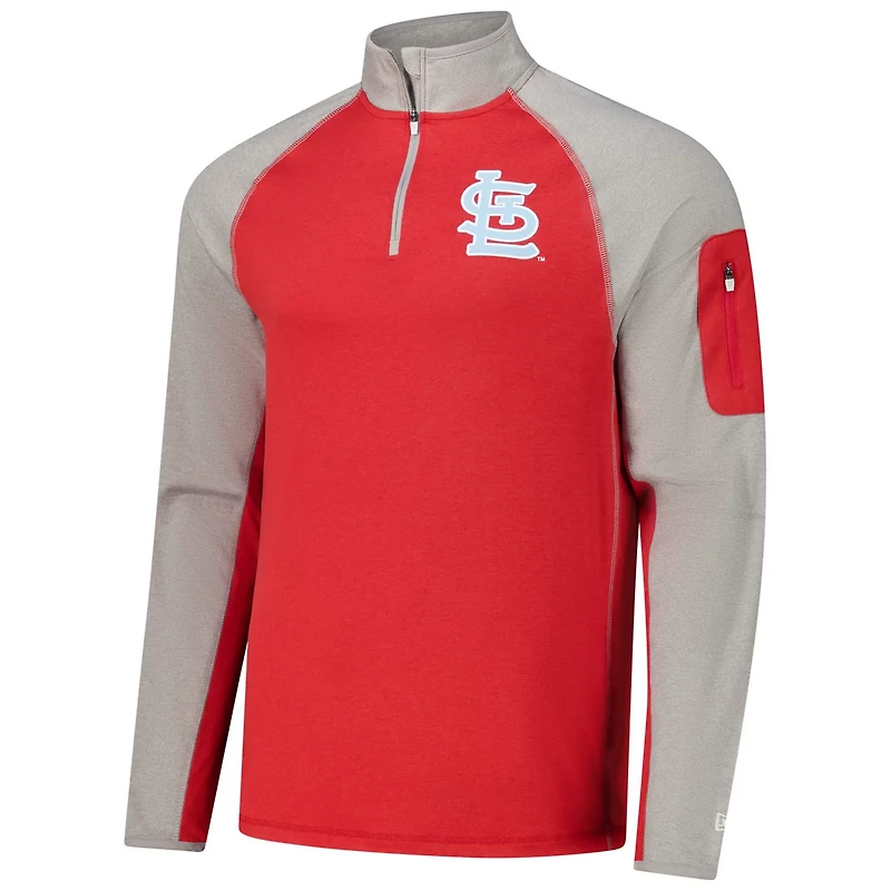 New Era St Louis Cardinals Father's Day Raglan Quarter-Zip Top