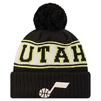 New Era Utah Jazz Throwback Retro Cuffed Knit Hat with Pom