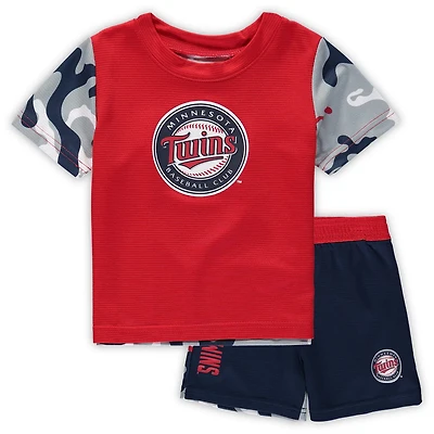 Newborn  /Navy Minnesota Twins Pinch Hitter T-Shirt Shorts Set