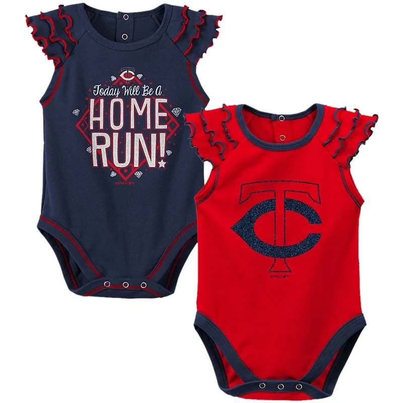 Newborn /Red Minnesota Twins Shining All-Star 2-Pack Bodysuit Set